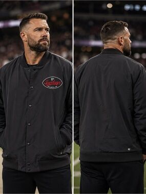 🆕 Atlanta Falcons ’47 Sundays Euro Step Twill Bomber Jacket Men’s Medium BNWT